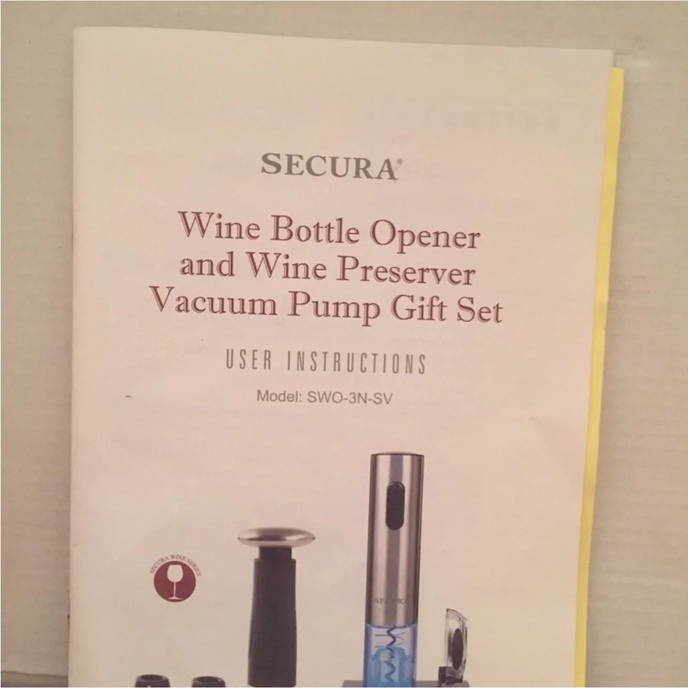 Secura Wine Bottle Opener and Preserver Set